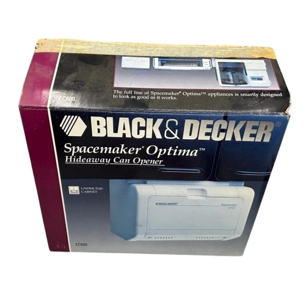 Vtg Black & Decker Spacemaker‎ Optima Hideaway Can Opener EC600 Under Cabinet